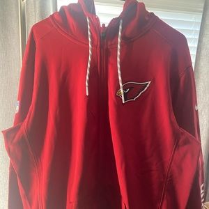 Men's Arizona Cardinals Nike Cardinal/Gray Mascot Performance Full-Zip Hoodie